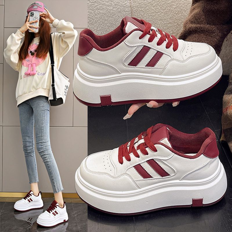 Damen Plattform Sneakers mit verstärkter Dämpfung und sportlichem Design