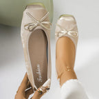 Damen Ballerinas mit funkelndem Schleifendesign und glänzender Kappenverzierung R&B