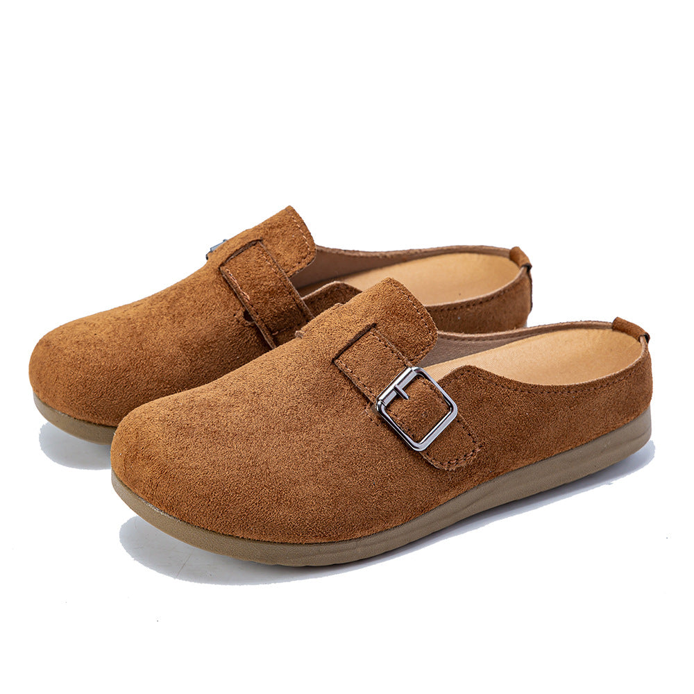 Damen Bequeme Hausschuhe mit verstellbarem Riemen und rutschfester Sohle R&B