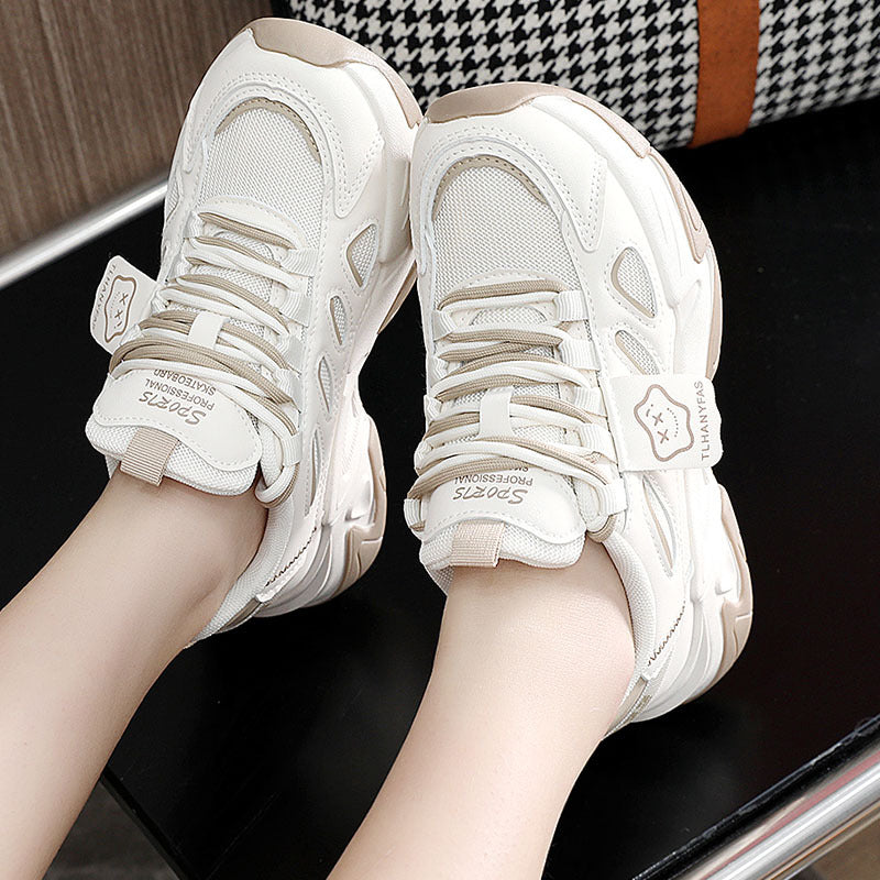 Damen sportliche Sneakers mit atmungsaktivem Obermaterial und dämpfender Sohle R&B
