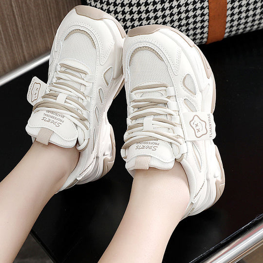 Damen sportliche Sneakers mit atmungsaktivem Obermaterial und dämpfender Sohle R&B