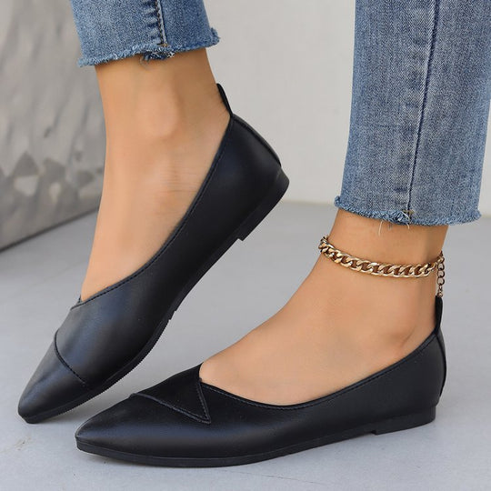 Damen Spitzen Ballerinas mit eleganter Nahtführung R&B