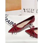 Damen elegante Slingback Pumps mit verspielter Schleifenverzierung R&B