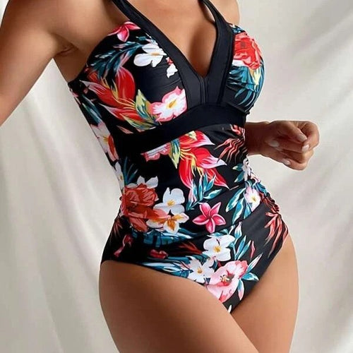 Damen Einteiliger Badeanzug mit anspruchsvollem Floral-Design R&B