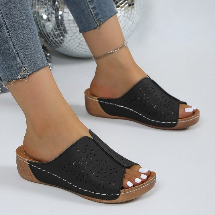 Damen Komfortable Clogs mit perforiertem Design und rutschfester Sohle R&B
