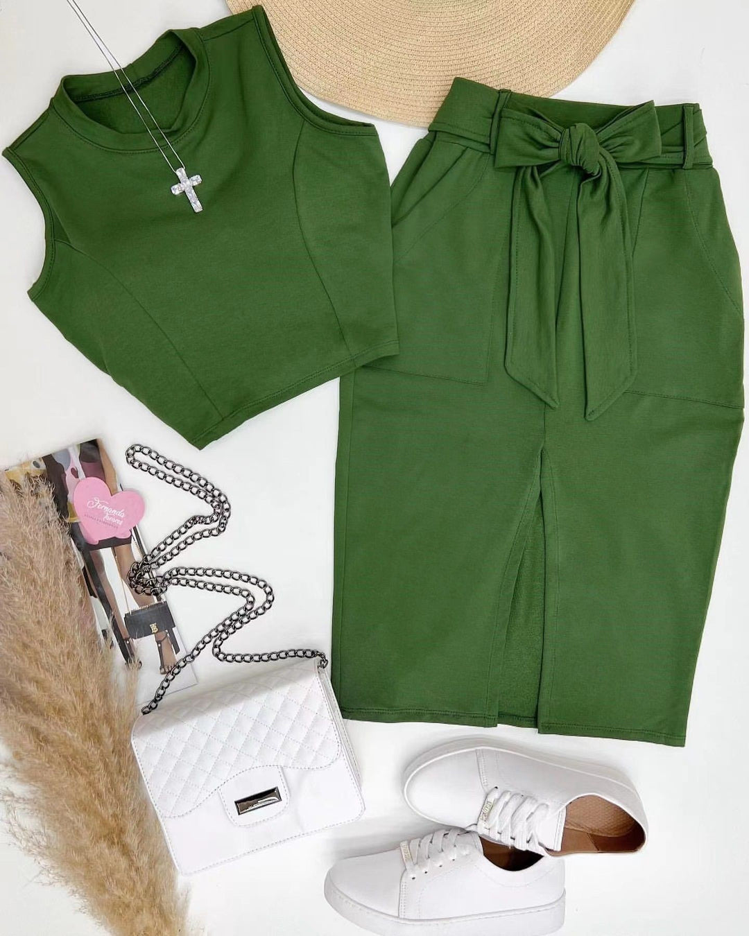Damen elegantes und modisches Oberteil mit Wickelrock R&B