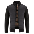 Herren lässige Steppjacke mit Strickärmeln R&B