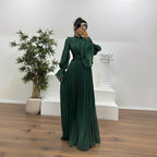 Damen Maxikleid mit figurschmeichelndem Schnitt und eleganter Raffung EB