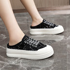 Damen Modische Slip-On Sneaker mit Glitzerakzenten R&B