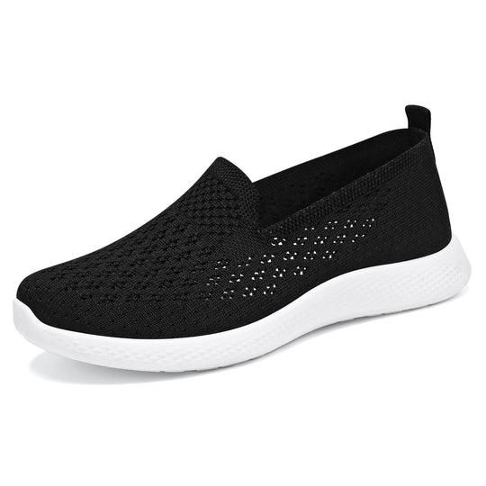 Damen Atmungsaktive Slip-On Sneakers mit elastischem Strickoberteil R&B