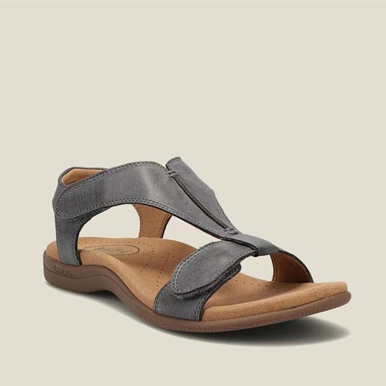 Damen Bequeme Sandalen mit anatomischem Fußbett und verstellbarem Riemendesign R&B