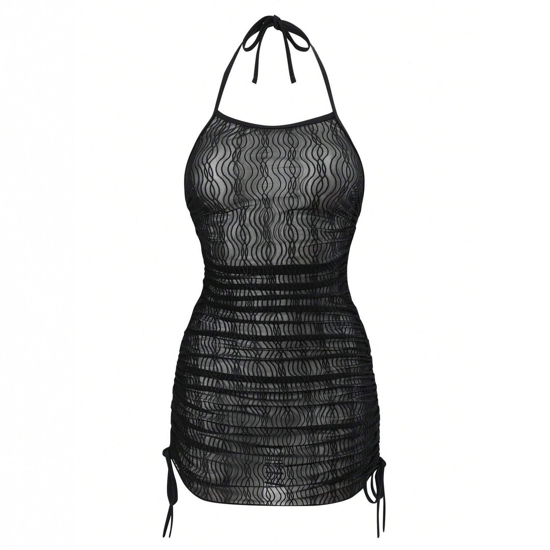 Damen Strandkleid mit eleganter Wellenstruktur R&B