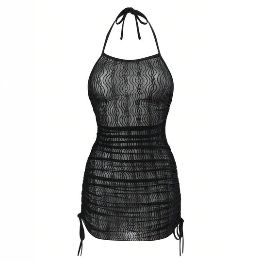 Damen Strandkleid mit eleganter Wellenstruktur R&B