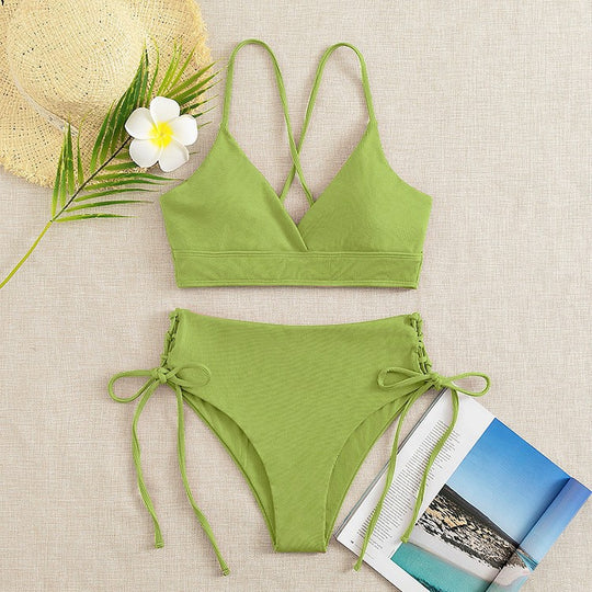 Damen Bikini-Set mit verstellbaren Trägern und raffinierten Schnürdetails R&B
