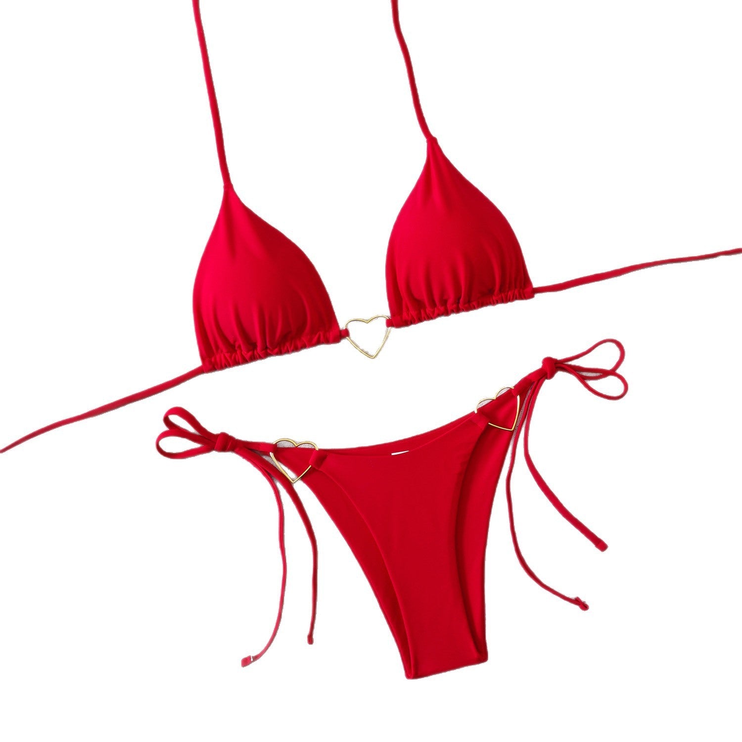 Damen Triangel-Bikini mit modischen Herz-Akzenten R&B