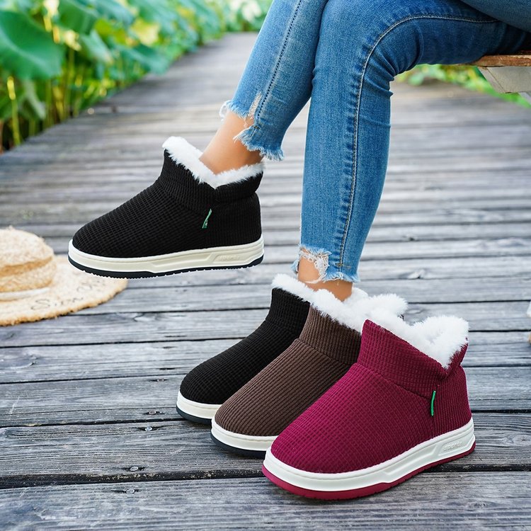 Damen gefütterte Stiefeletten mit elastischem Halsausschnitt R&B