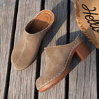 Damen Komfortable Clogs mit blockförmigem Absatz R&B