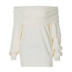 Damen Off-Shoulder Strickpullover R&B