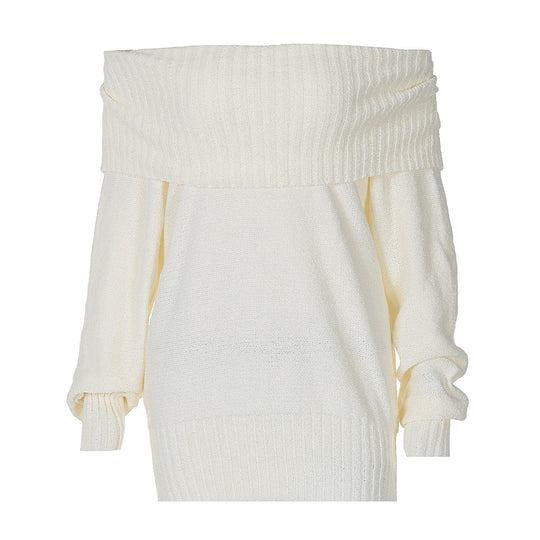 Damen Off-Shoulder Strickpullover R&B