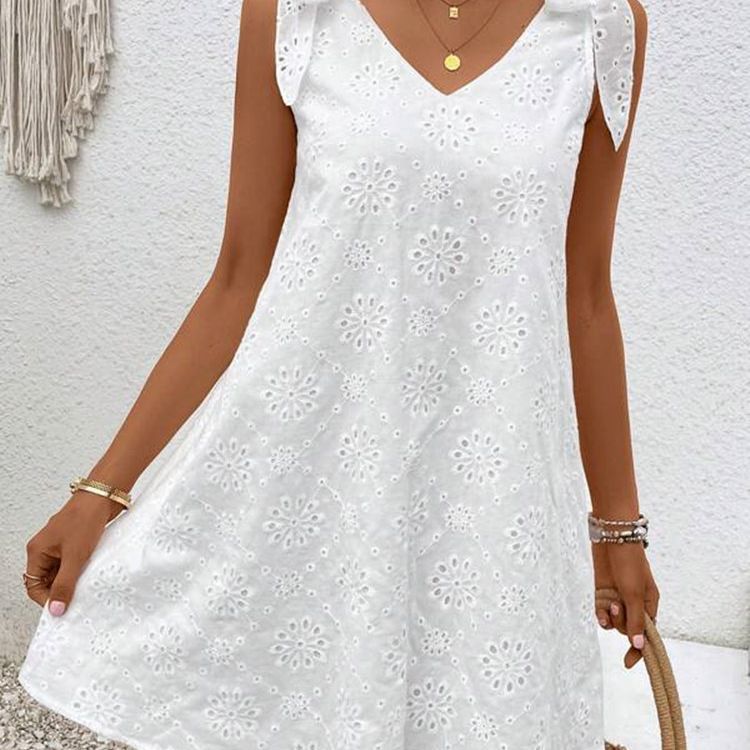 Damen Sommerkleid mit verspielten Schleifen von R&B