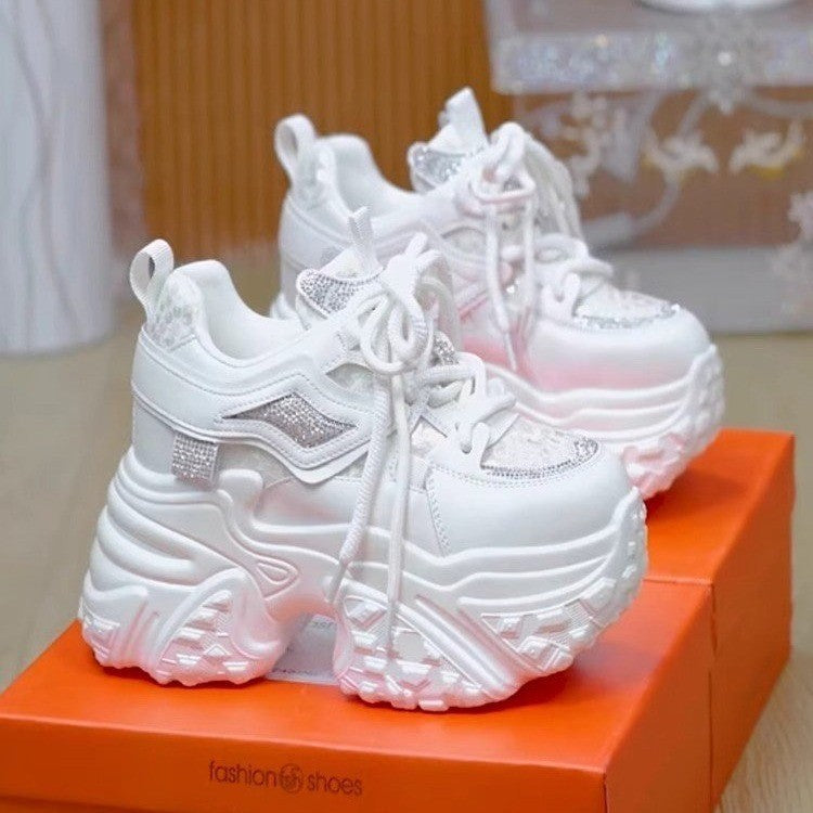 Damen Sportliche Chunky Sneakers mit funkelnden Akzenten R&B
