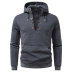 Herren Kapuzenpullover mit modischem Schnürdesign R&B