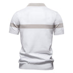 Herren Polo-Shirt mit elegantem Reißverschluss und sportlichem Streifenmuster