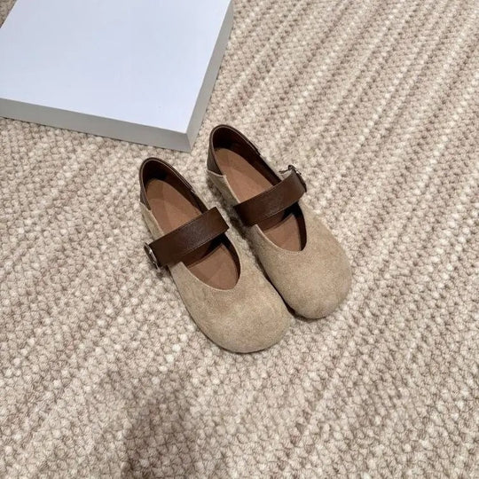 Damen Elegante Ballerinas mit modischem Riemen-Detail und bequemer Innensohle R&B
