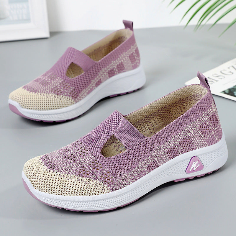 Damen Leichte Slip-On Sneakers mit flexibler Sohle und atmungsaktivem Obermaterial R&B
