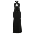 Damen Elegantes Maxi-Kleid mit raffiniertem Schnürungsdesign R&B