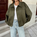 Damen Oversized Jacke mit lässigem Schnitt und robustem Material R&B