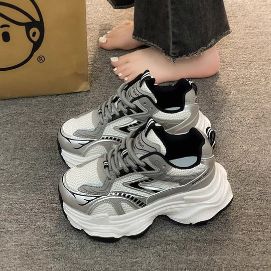 Damen Trendige Chunky Sneakers mit atmungsaktivem Mesh und starker Dämpfung R&B
