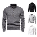 Herren gemütlicher Stehkragenpullover aus weichem Strickmaterial