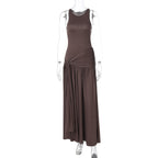Damen Elegantes Maxikleid mit raffiniertem Wickel-Design und schmeichelnder Silhouette R&B