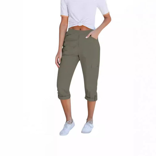 Damen Cargo-Hosen mit elastischem Bund und praktischen Taschen R&B