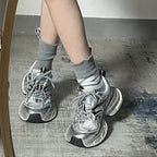 Damen Sportliche Chunky Sneakers mit atmungsaktiver Mesh-Oberfläche und komfortabler Dämpfung R&B
