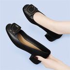 Damen elegante Ballerinas mit auffälligem Schnallen-Detail R&B