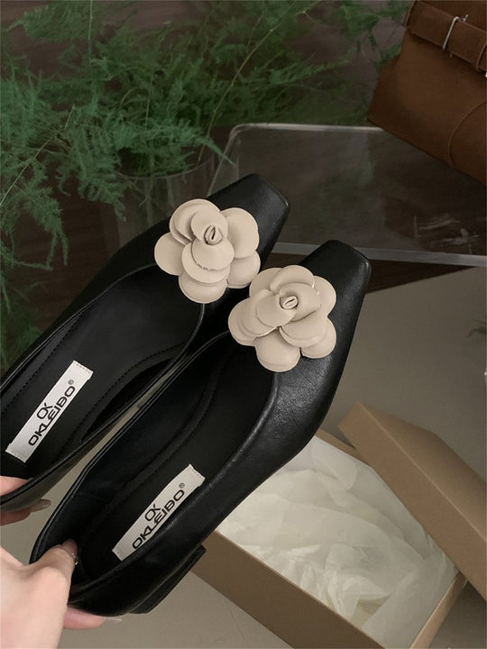 Damen Ballerina-Pumps mit dekorativem Blumendetail R&B
