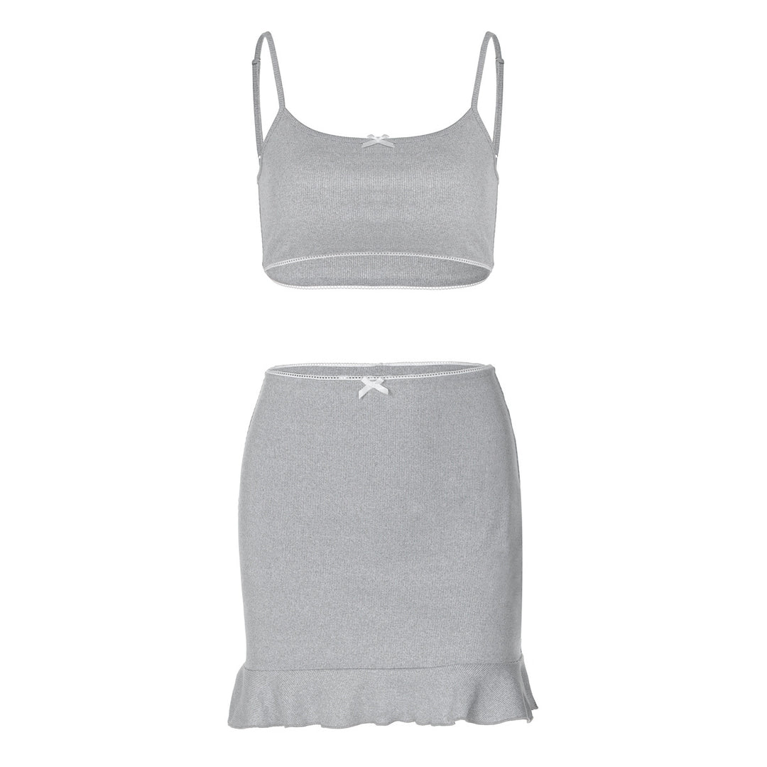 Damen Zweiteiliges Set mit Rüschendetails R&B