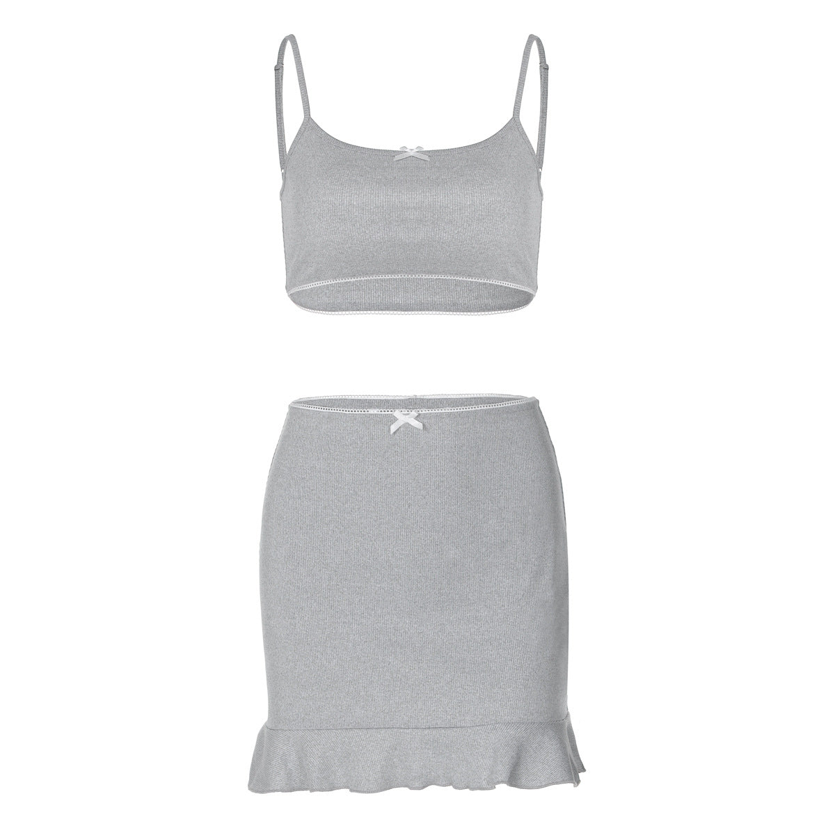 Damen Zweiteiliges Set mit Rüschendetails R&B