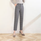 Damen Stoffhose kariert mit High Waist