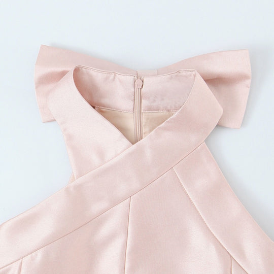 Damen Abendkleid mit asymmetrischem Schnitt und eleganter Rückenverzierung R&B
