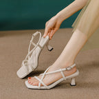 Damen Slingback Sandalen mit geschmeidigem Riemendesign
