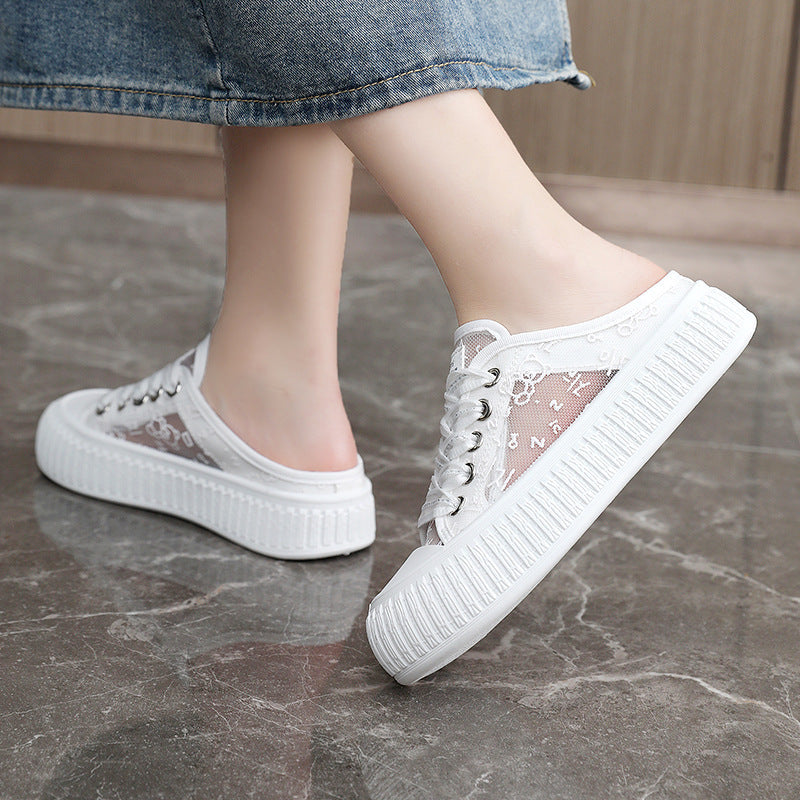 Damen Sneaker mit atmungsaktiver Obermaterialstruktur und elastischem Futter R&B
