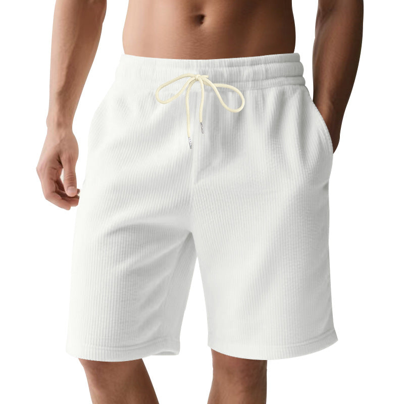 Herren nan knielange Bermudashorts mit elastischem Bund Kordelzug und Seitentaschen R&B