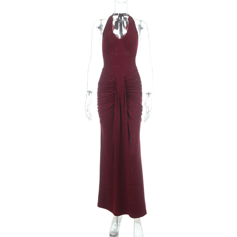 Damen figurbetontes Abendkleid mit raffinierten Rüschendetails R&B