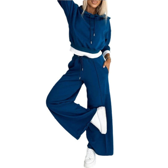 Damen Sportliches Lounge-Set mit weitem Schnitt und Kapuze R&B