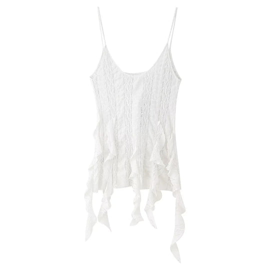 Damen elegante Palazzo-Hose mit floralem Spitzenmuster R&B