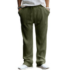 Herren nan locker geschnittene Plissee-Hose mit Tunnelzug und weitem Bein R&B
