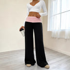 Damen Hochwertige Sporthose mit weitem Bein und Miditaille R&B